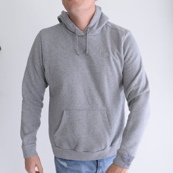 Nike Grey Hoodie/ Bunny Hug Long Sleeve with Kangaroo Pocket Grey - Picture 2 of 13
